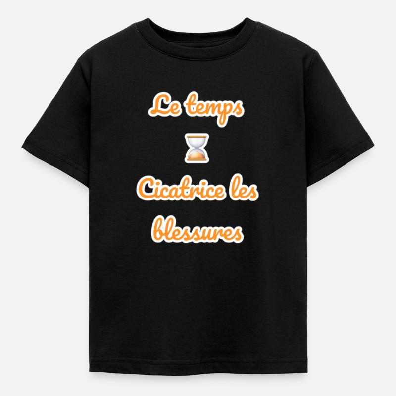 Le temps - T-shirt Enfant - noir