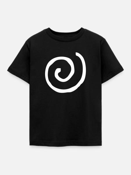 Spirale rund - Kinder T-Shirt - Schwarz