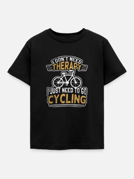 Fahrradfahren - Kinder T-Shirt - Schwarz