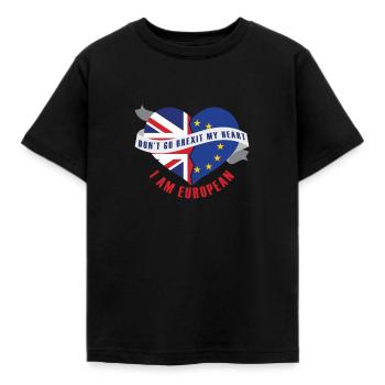 Brexit My Heart Funny T-Shirt - Kids' T-Shirt - black - Front - AI Model Kid Female (0cm)