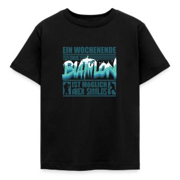 Maillot de biathlon, articles de sport d'hiver - T-shirt Enfant - noir - Devant - AI Model Kid Female (0cm)