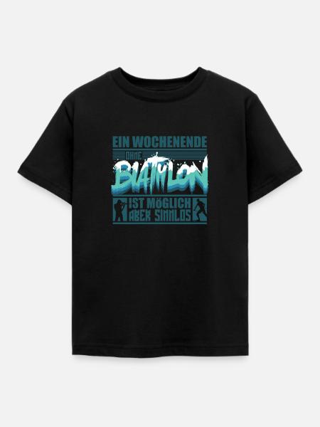 Maillot de biathlon, articles de sport d'hiver - T-shirt Enfant - noir
