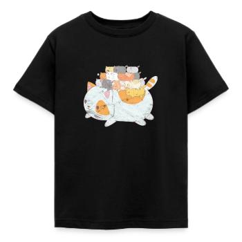 Katze Mieze Kätzchen Geschenk Tshirt - Kinder T-Shirt - Schwarz - Vorne - AI Model Kid Female (0cm)
