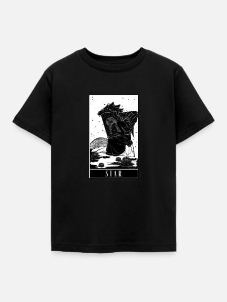 Star - Tarot Karten Lesen - Kinder T-Shirt - Schwarz