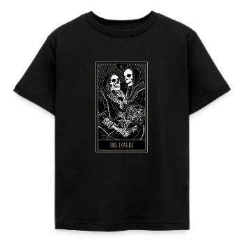 The Lovers Tarotkarte - Kinder T-Shirt - Schwarz - Vorne - AI Model Kid Female (0cm)