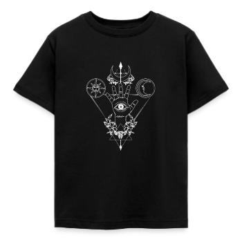 Tarot Sonne Mond Kartenlesen - Kinder T-Shirt - Schwarz - Vorne - AI Model Kid Female (0cm)