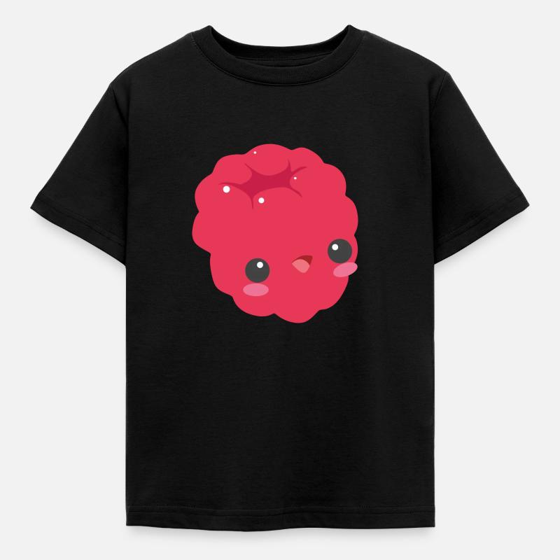 Himbeere Comic - Kinder T-Shirt - Schwarz