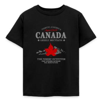 Kanada - Maple Leaf - Canada - T-shirt Enfant - noir - Devant - AI Model Kid Female (0cm)