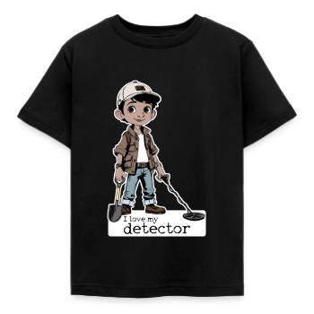 Ich liebe meinen Detektor - Kinder T-Shirt - Schwarz - Vorne - AI Model Kid Female (0cm)