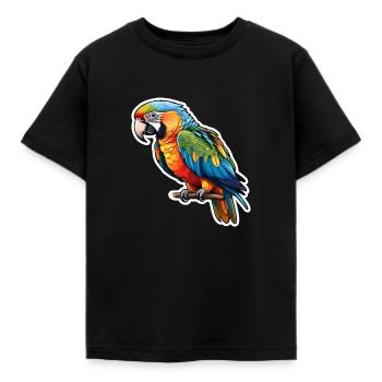 Parrot Ara Bird - Kids' T-Shirt - black - Front - AI Model Kid Female (0cm)