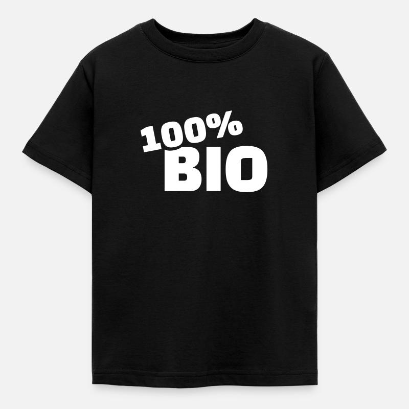100% Bio - Kinder T-Shirt - Schwarz