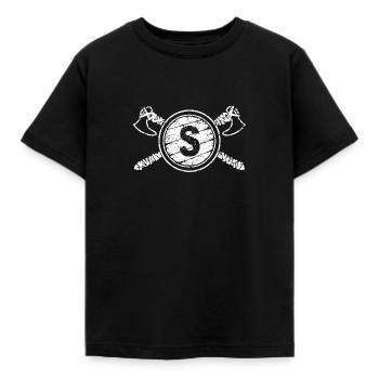 bouclier transparent blanc - T-shirt Enfant - noir - Devant - AI Model Kid Female (0cm)