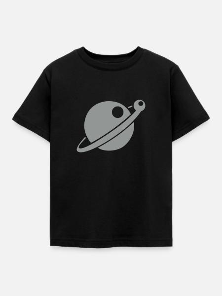 Kleiner Planet - Kinder T-Shirt - Schwarz