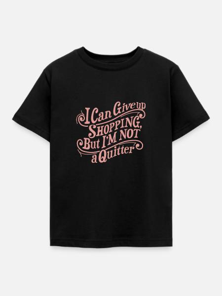 Einkaufen-Quitter-Grafik - Kinder T-Shirt - Schwarz