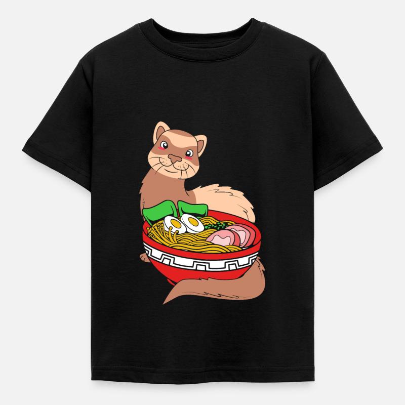 Frettchen - Kinder T-Shirt - Schwarz