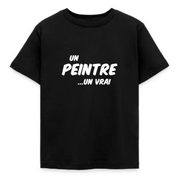 un peintre ... un vrai - T-shirt Enfant - noir - Devant - AI Model Kid Female (0cm)