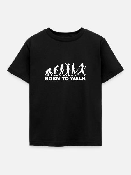 Evolution Nordic Walking - Kinder T-Shirt - Schwarz