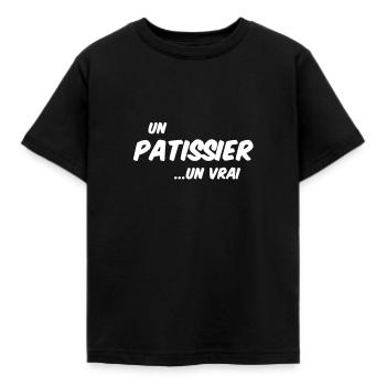 un pâtissier ... un vrai - T-shirt Enfant - noir - Devant - AI Model Kid Female (0cm)