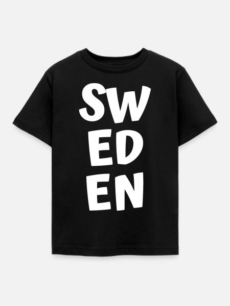 Schweden - Kinder T-Shirt - Schwarz