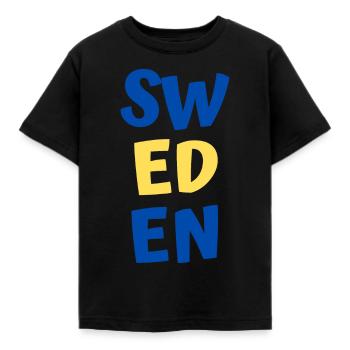 Suède - T-shirt Enfant - noir - Devant - AI Model Kid Female (0cm)