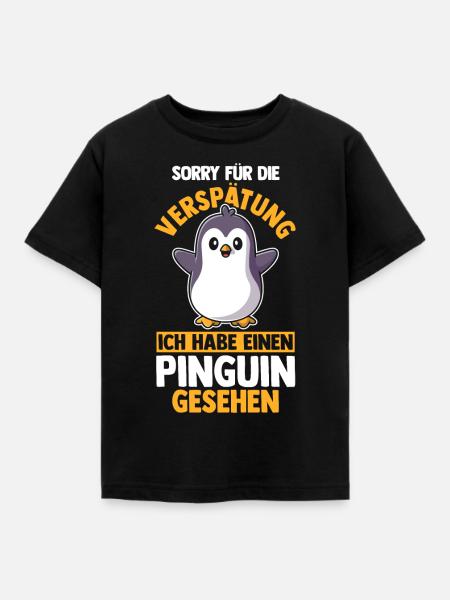 Pinguin - Kinder T-Shirt - Schwarz
