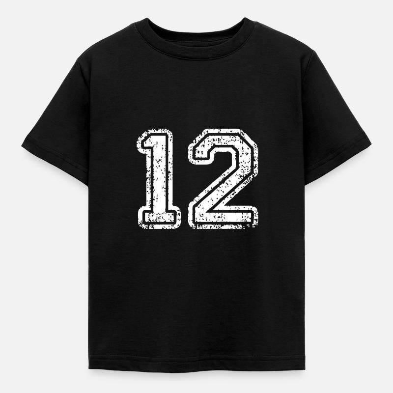 12 - Kinder T-Shirt - Schwarz