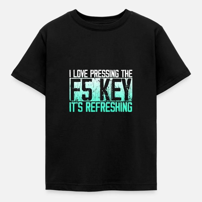 Drôle d’informaticien disant - T-shirt Enfant - noir