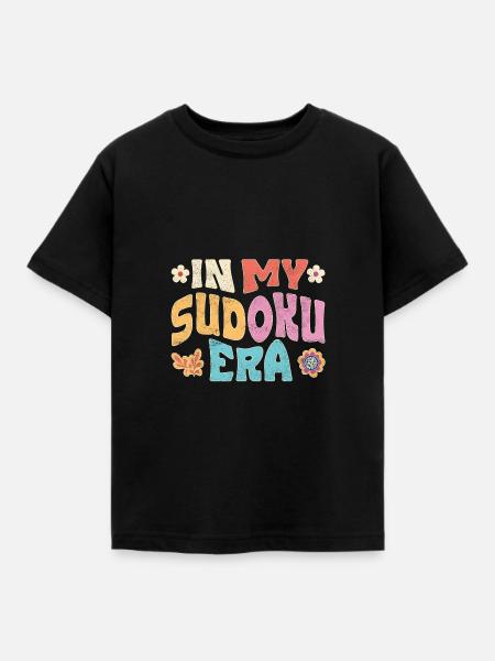 in my Sudoku Era - Kinder T-Shirt - Schwarz