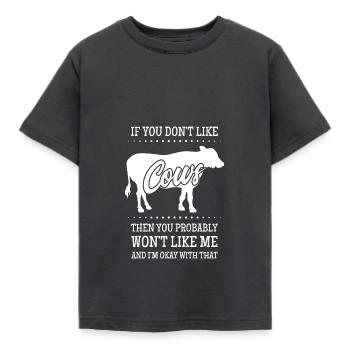 Vache Muh Vaches Vache Laitière Boeuf Vache - T-shirt Enfant - charbon - Devant - AI Model Kid Female (0cm)