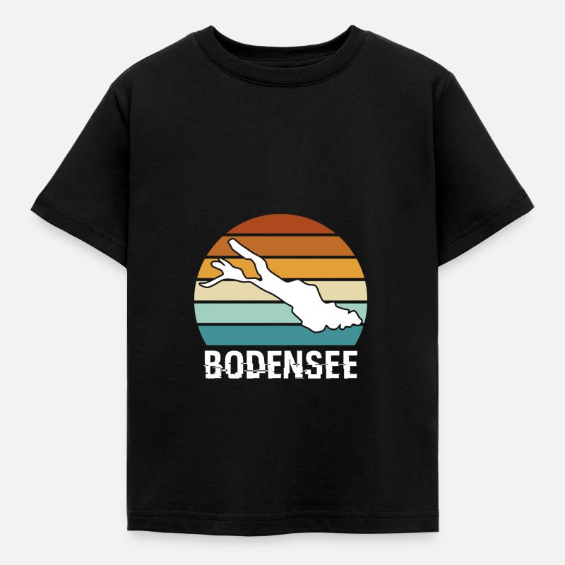 Bodensee - Kinder T-Shirt - Schwarz