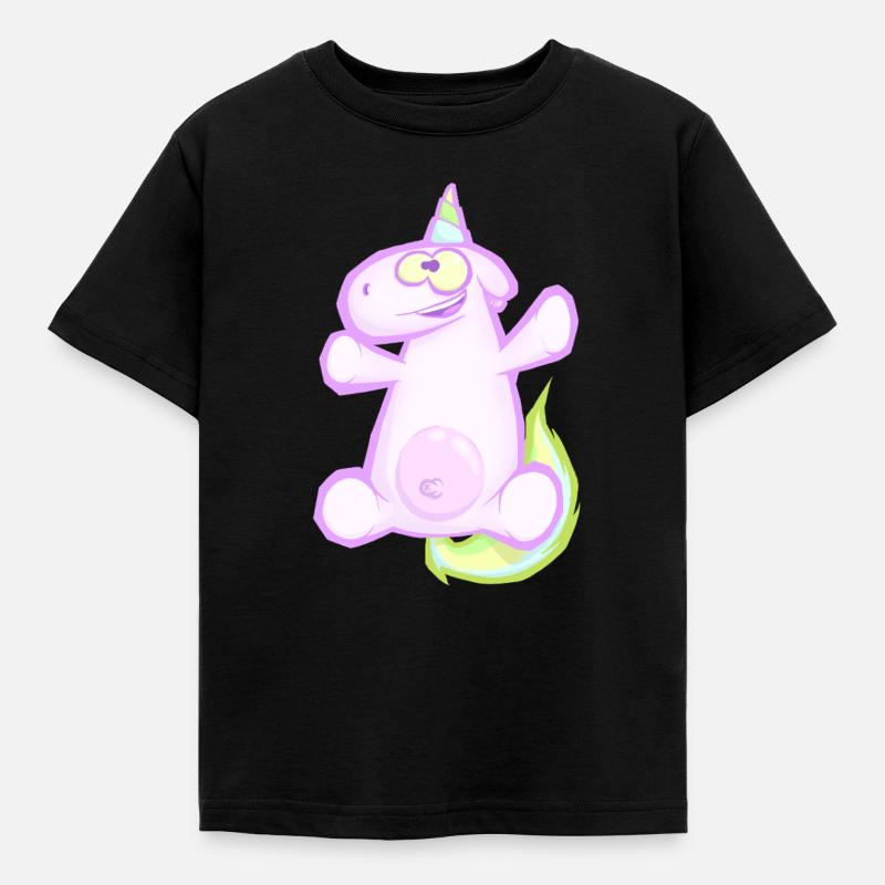 Einhorn - Kinder T-Shirt - Schwarz