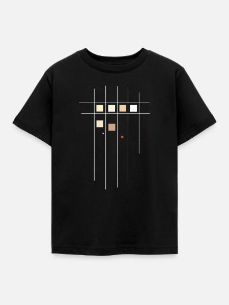 Minimal Abstrakt Muster - Kinder T-Shirt - Schwarz