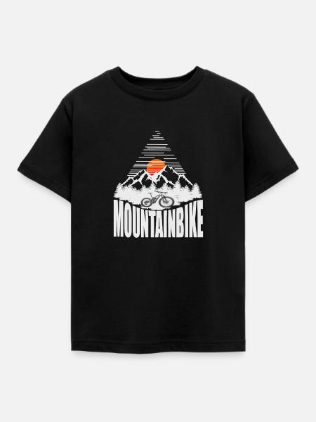 Mountainbike - Kinder T-Shirt - Schwarz