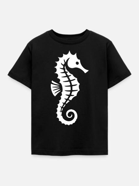 Seepferdchen | Schwimmabzeichen - Kinder T-Shirt - Schwarz