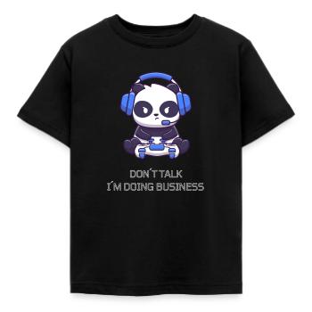 Dont talk im doing business - Kinder T-Shirt - Schwarz - Vorne - AI Model Kid Female (0cm)