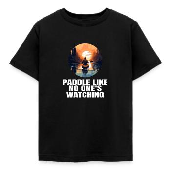 Kajakfahren, Kajakfahren, Paddeln, Paddeln - Kinder T-Shirt - Schwarz - Vorne - AI Model Kid Female (0cm)
