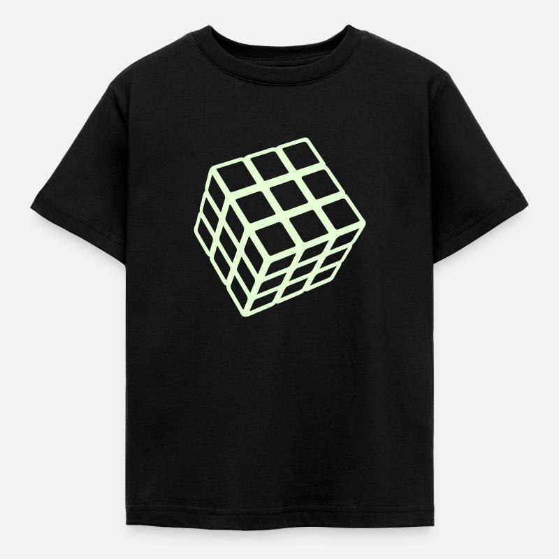 Rubik's Cube phophorescent - T-shirt Enfant - noir
