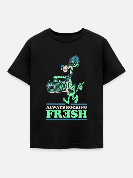 Always Rocking Fresh Tiger - Kinder T-Shirt - Schwarz