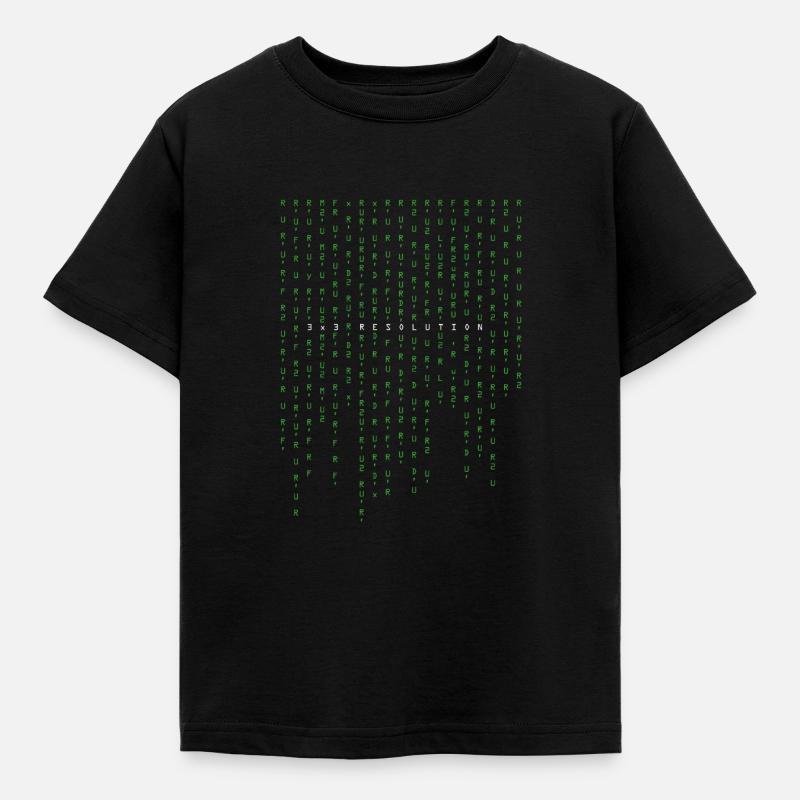3x3 Resolution. Cubing-Cube-Cuber-Speedcubing - Kids' T-Shirt - black