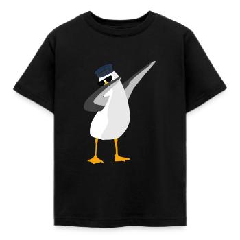 Cute dabbing seagull Northern Germany - Kids' T-Shirt - black - Front - AI Model Kid Female (0cm)
