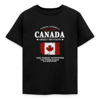 Kanada - Maple Leaf - Canada - T-shirt Enfant - noir - Devant - AI Model Kid Female (0cm)