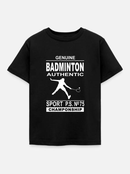 Badminton - Badmintonspieler - Kinder T-Shirt - Schwarz
