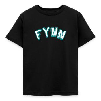 Prénom Fynn Nom Cadeau Nom Chemise - T-shirt Enfant - noir - Devant - AI Model Kid Female (0cm)