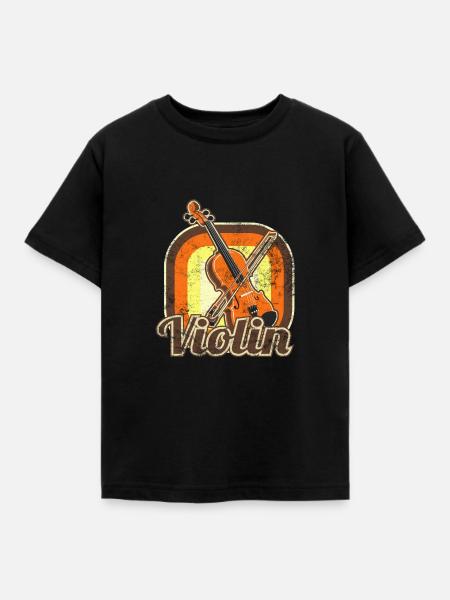 geige violine bratsche streichinstrument - Kinder T-Shirt - Schwarz
