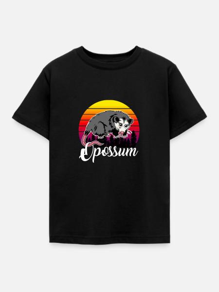Opossum - Kinder T-Shirt - Schwarz