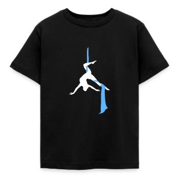 Aerial Yoga - Kinder T-Shirt - Schwarz - Vorne - AI Model Kid Female (0cm)