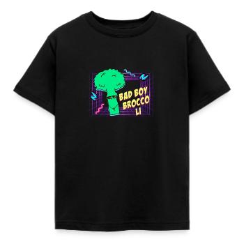 Bad Boy Broccoli - Kids' T-Shirt - black - Front - AI Model Kid Female (0cm)