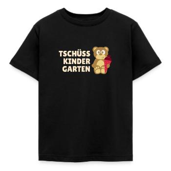 Teddy Tschüss Kindergarten - Kinder T-Shirt - Schwarz - Vorne - AI Model Kid Female (0cm)