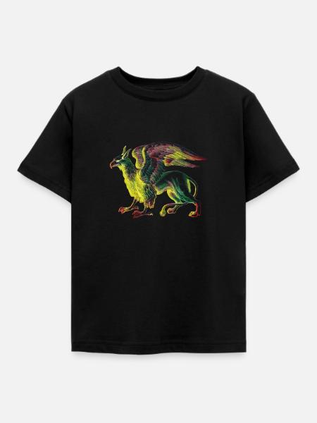 Fabelwesen bunt - Kinder T-Shirt - Schwarz