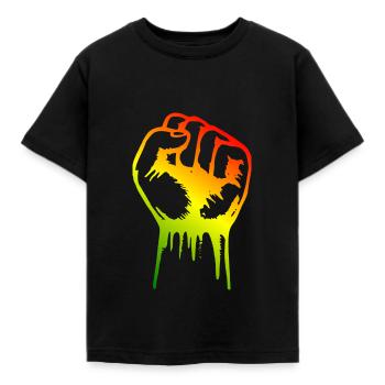 Poing reggae - T-shirt Enfant - noir - Devant - AI Model Kid Female (0cm)